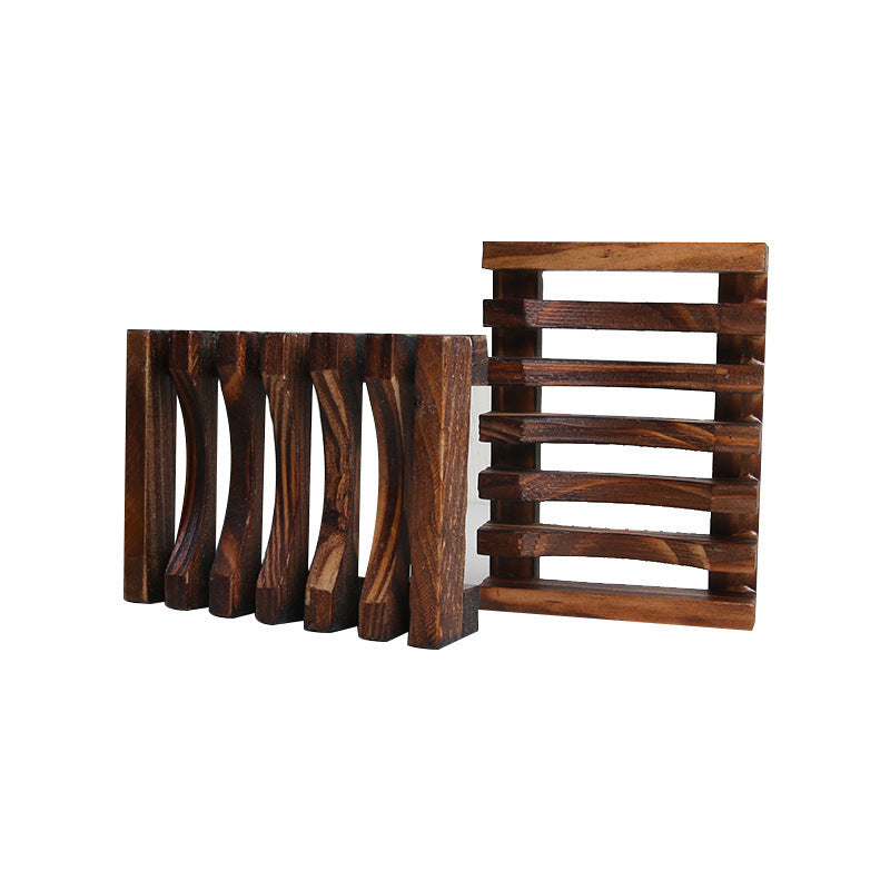 1:1 bamboo slatted dock with the actual bar resting above the drainage slots.